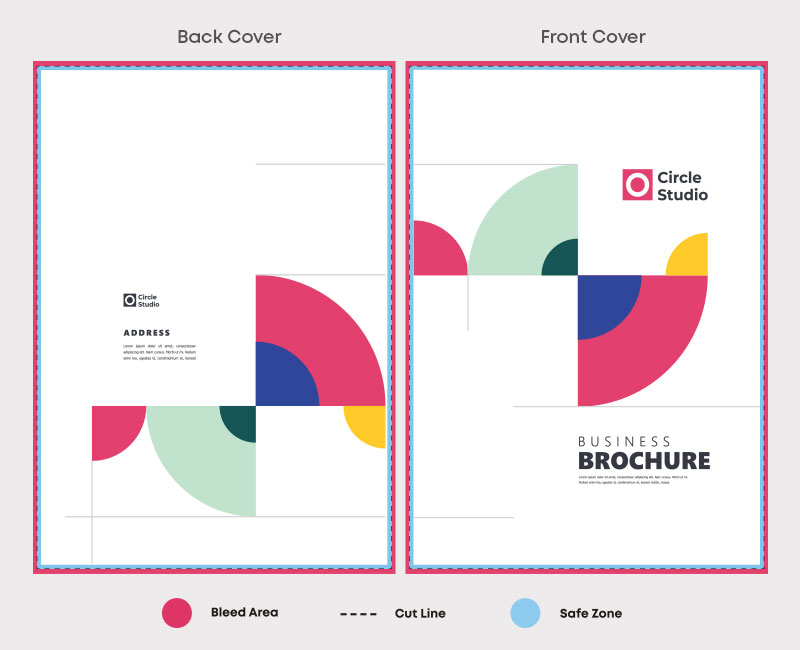 Guide to setting up booklet artwork for print as a spread with a front and back cover