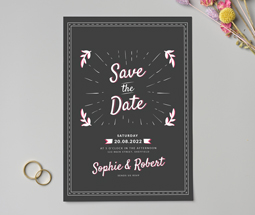 Greenery save the date modern design