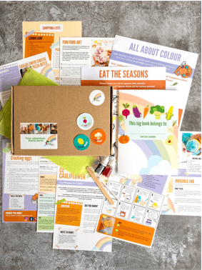flyers and leaflets in a vegetable box