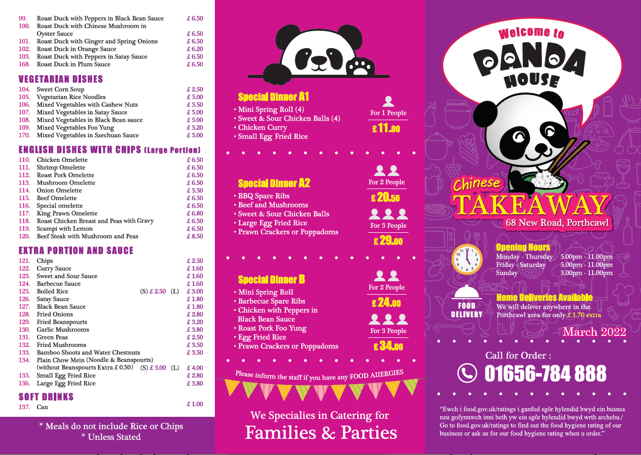 panda house japanese restaurant menu design