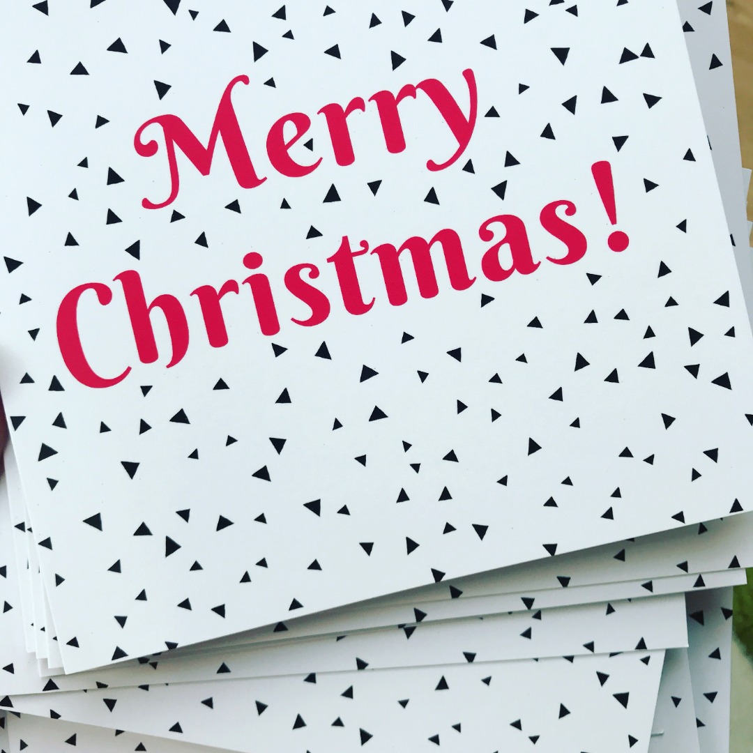 spotty christmas card design