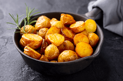 bowl of roast potatoes