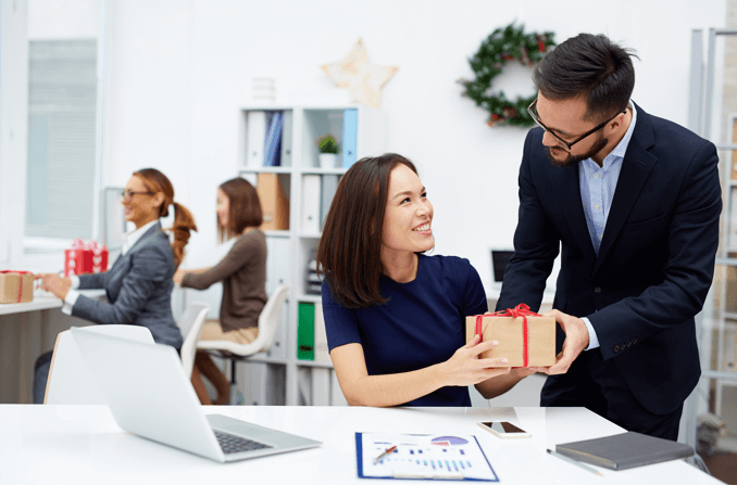 An office secret santa exchange