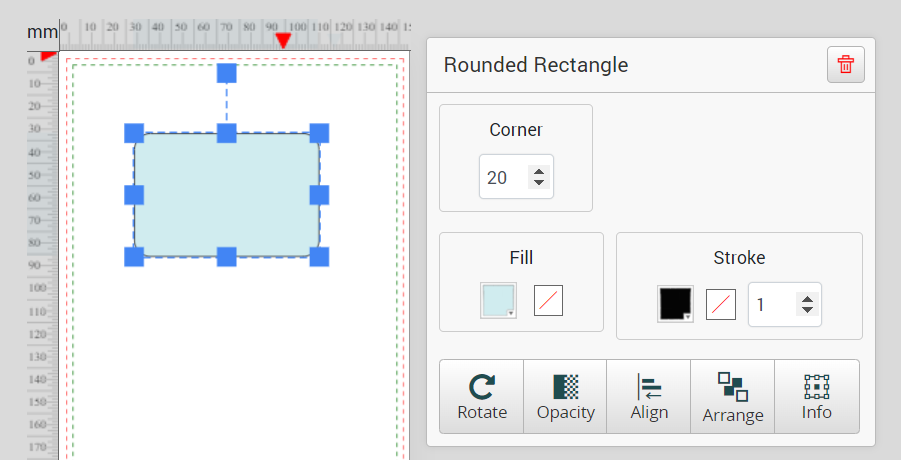 text and shape colour picker