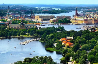 Colourful picture of sweden