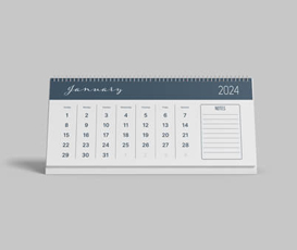 Personalized Full Size Desk Calendar 2024 - Promo Direct