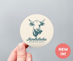 Round custom sticker for florist branding design