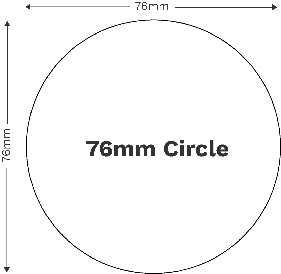 76mm Circle Sticker
