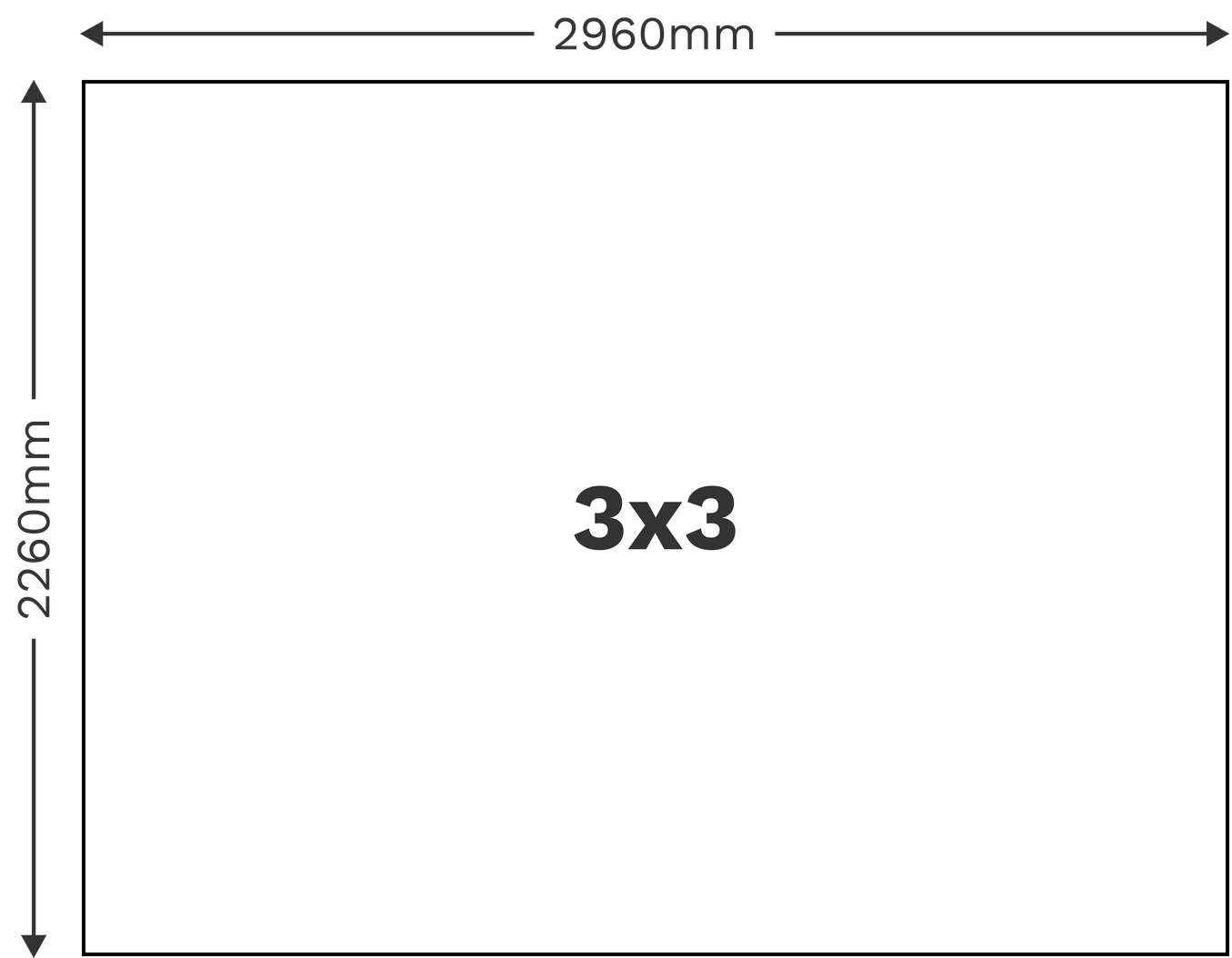 3x3 Straight Fabric Pop-Up artwork size guide