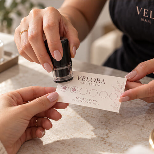 instantprint 350gsm uncoated loyalty cards with stamps