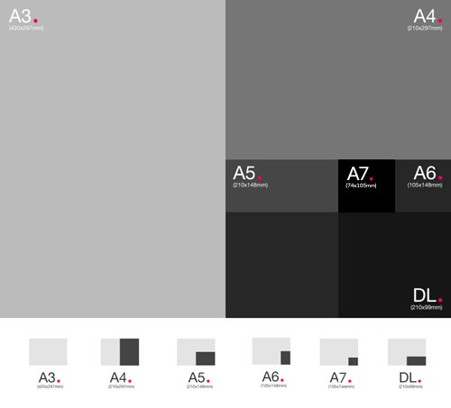 Paper Size  Guide Flyer  Poster Sizes  in CM  Inches