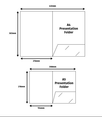 presentation folder size template