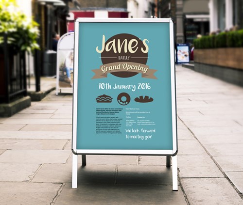 a1 size jane's bakery grand opening poster