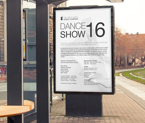 60x40 size dance show 2016 poster