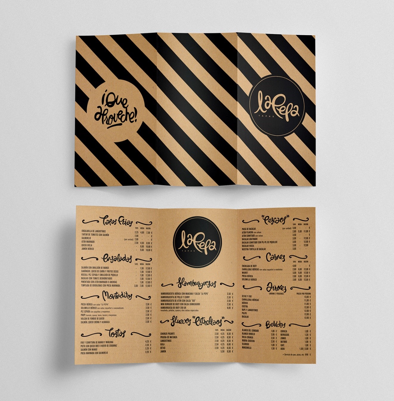 menu folded