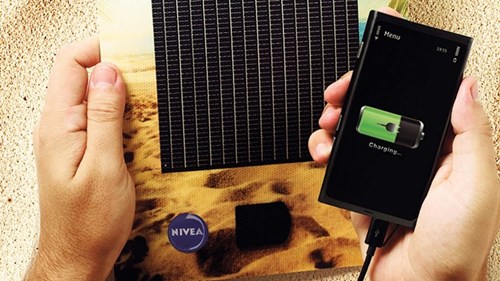 nivea solar panel advert