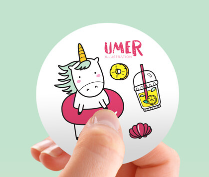Large Circle Stickers