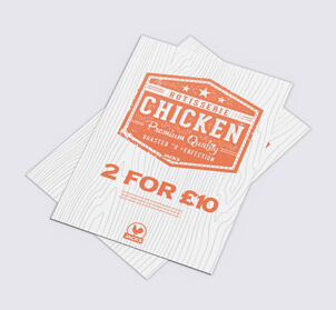 chicken takeaway menu flyer