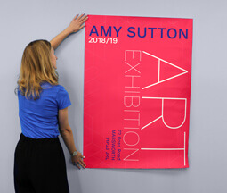 Large pink A0 Poster for an art exhibition