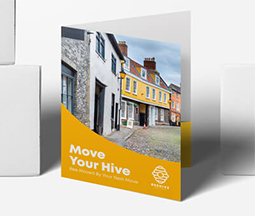 yellow glued presentation folders for estate agents