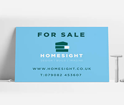 homesight light blue for sale sign