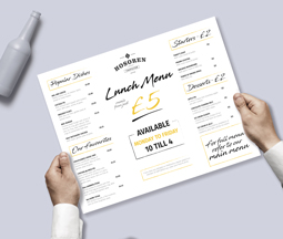 A3 / Placemat Menus