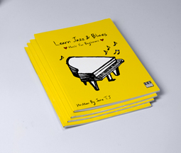 Yellow custom printed piano music book