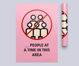 Yellow one way system signs