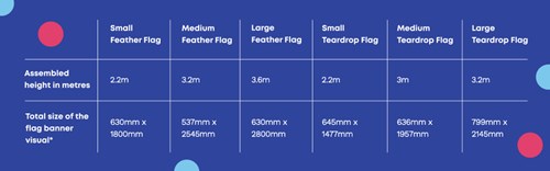 Flag Size Comparison Table