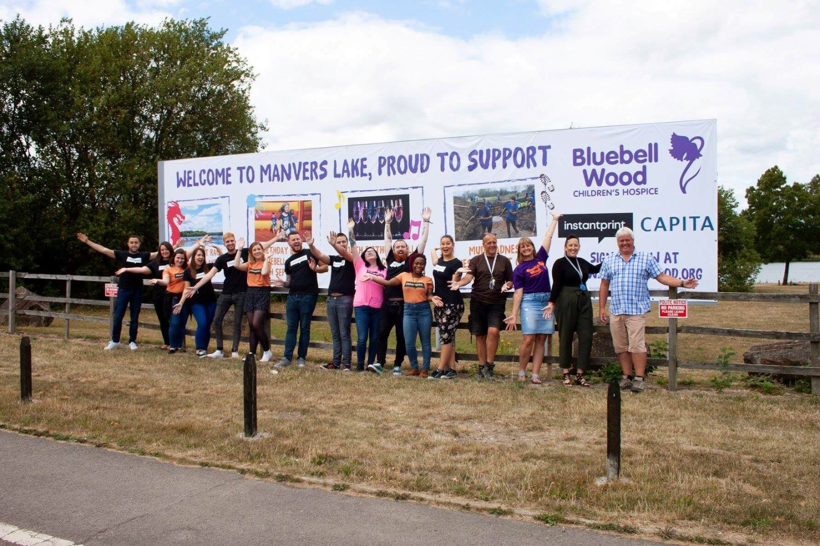 bluebell wood children's hospice PVC banner