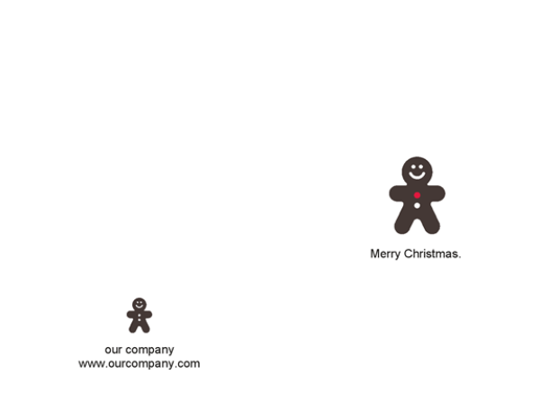 cute minimal christmas card design with a gingerbread man