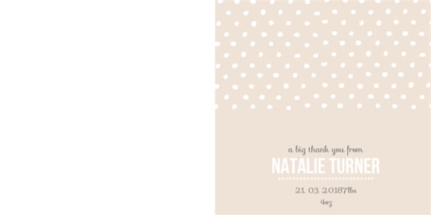 cute beige and white spotty greetings card design template