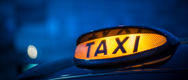 occupied taxi sign