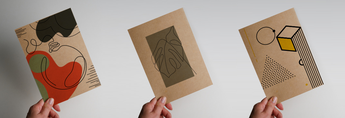 Printing on shop brown paper