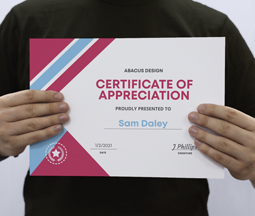 Printed Certificates with handwriting on
