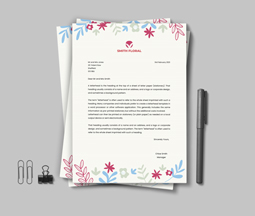 White Letterheads for dog business
