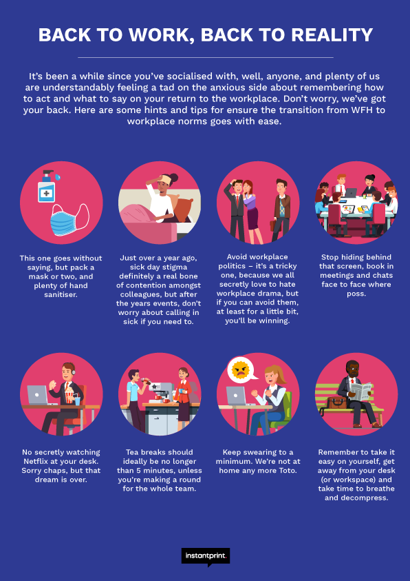 back to work tips infographic