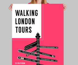 40 x 30 Poster for walking tours of London