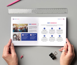 148mm Square Stapled Brochures & Booklets